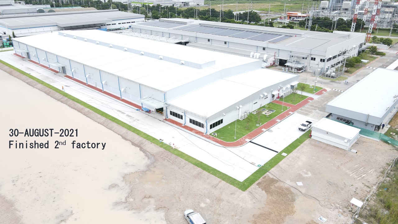 30-AUGUST-2021 , The second factory construction completed